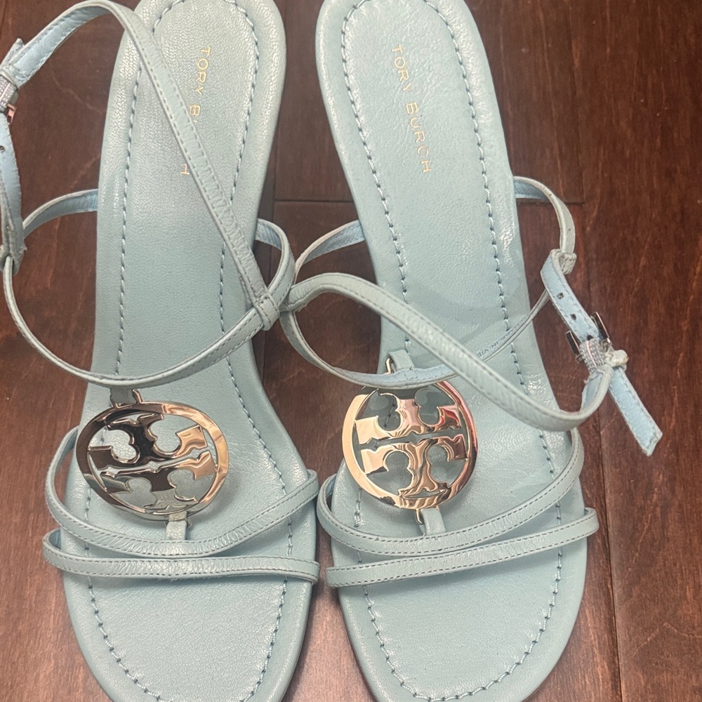 Tory Burch Light Blue Strappy Sandals